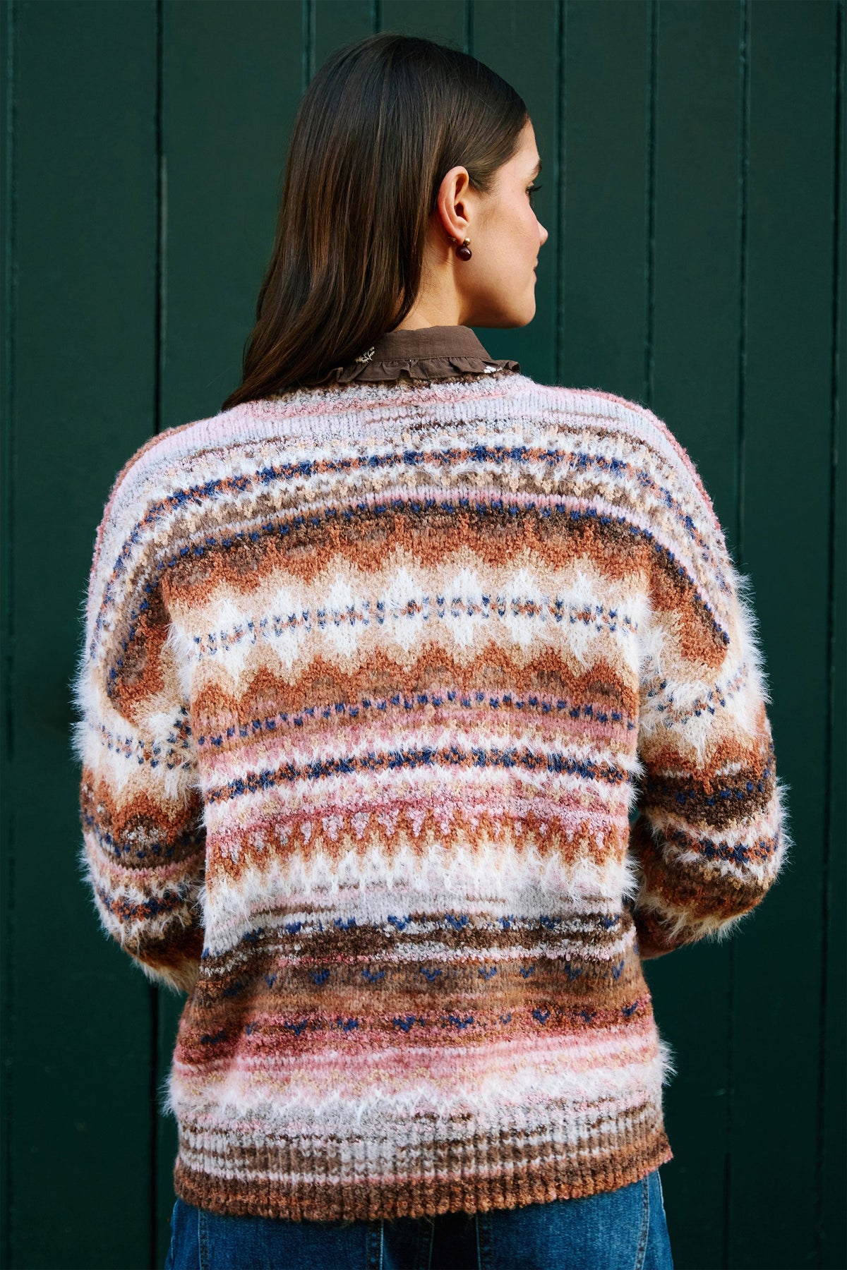 Yumi Multicolour Fairisle Relaxed Boucle Jumper