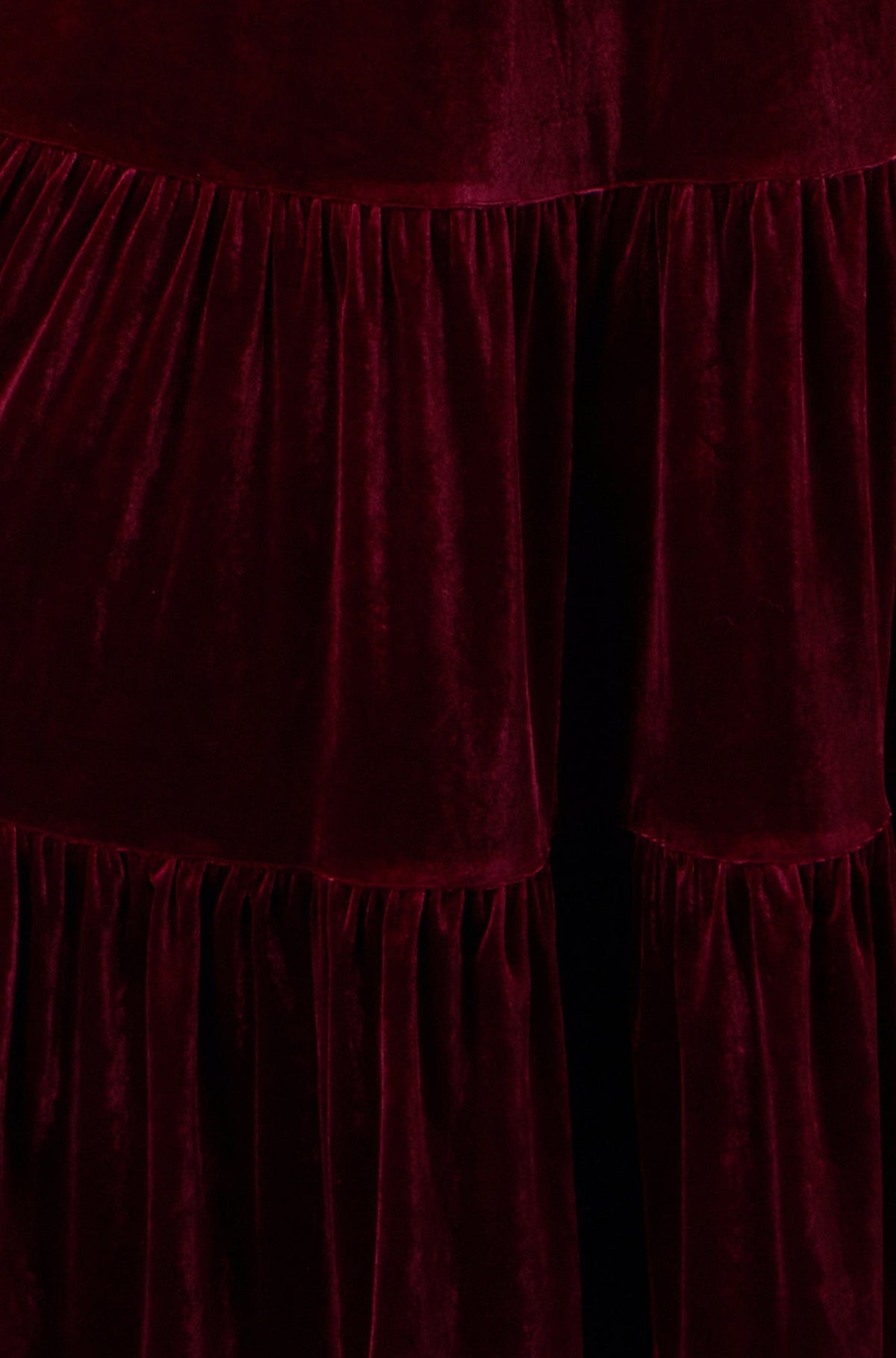 Yumi Burgundy Velvet Halter Maxi Dress With Belt