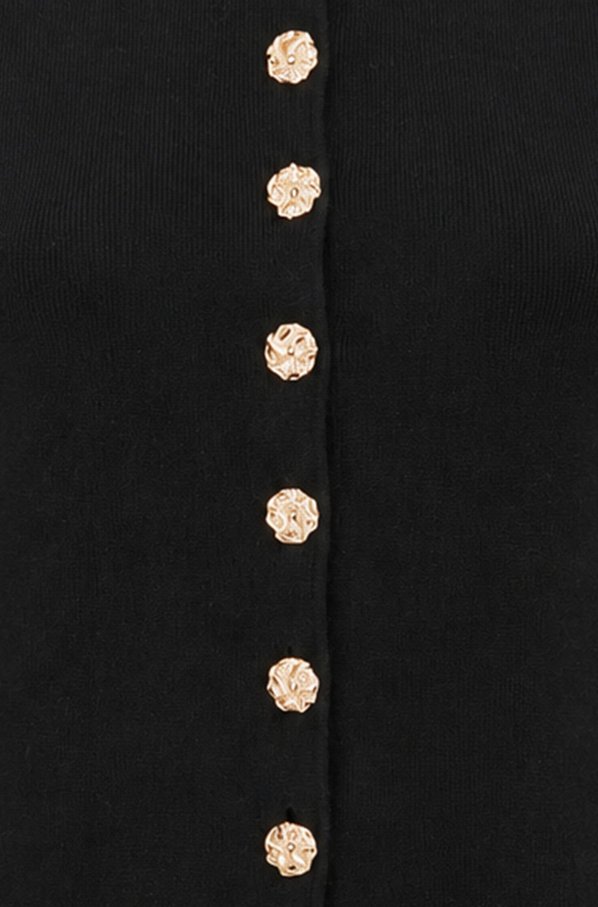 Yumi Black Knitted Fitted Peplum Cardigan