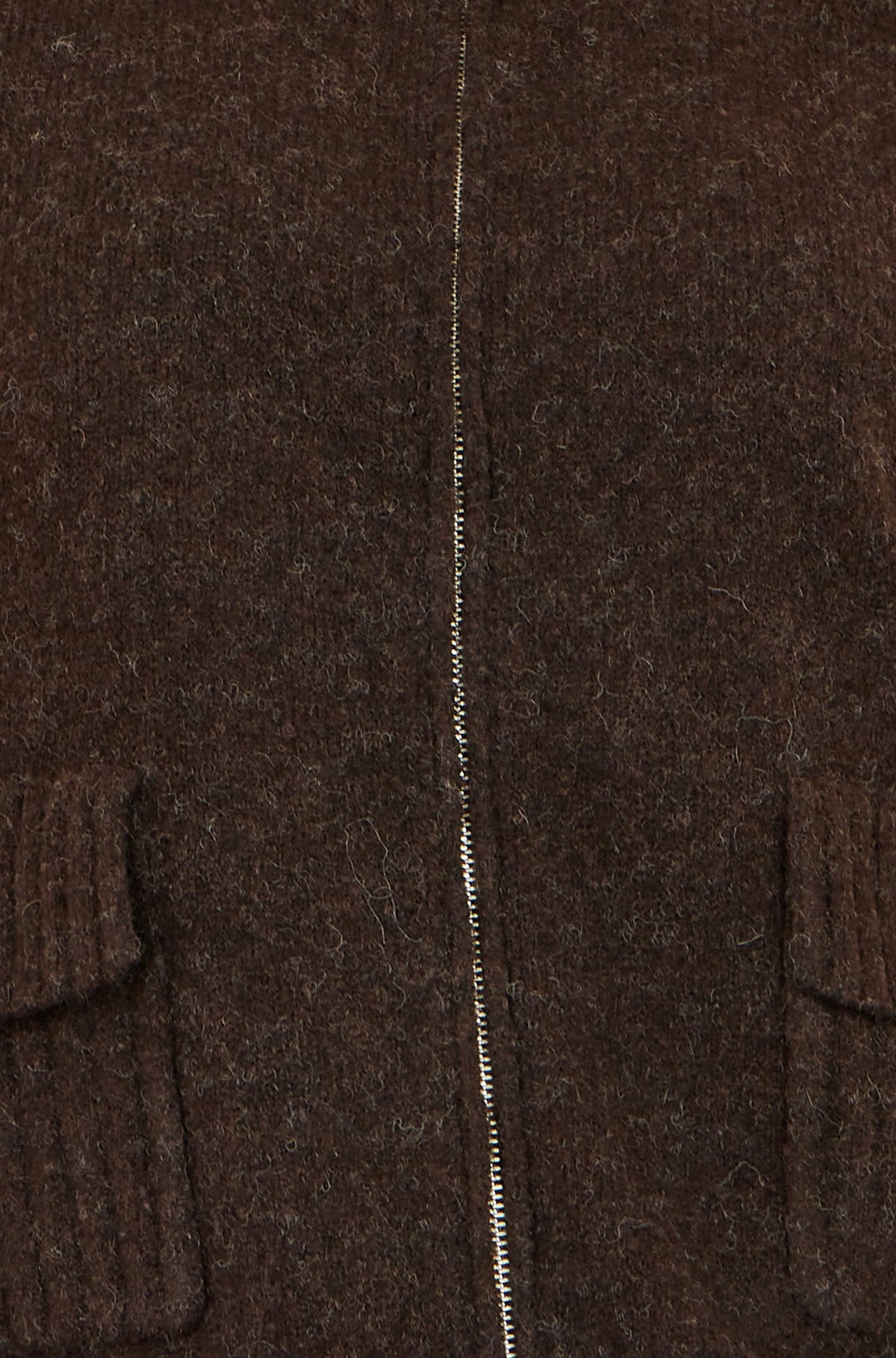 Yumi Brown Zip Up Cardigan