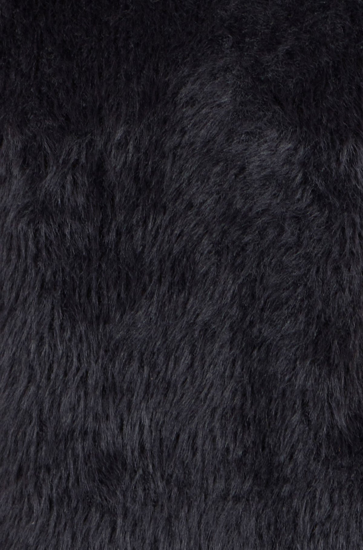 Yumi Black Fluffy Short Sleeve Jumper