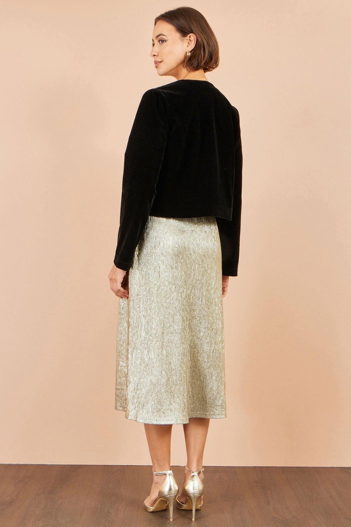 Yumi Black Velvet Bow Jacket