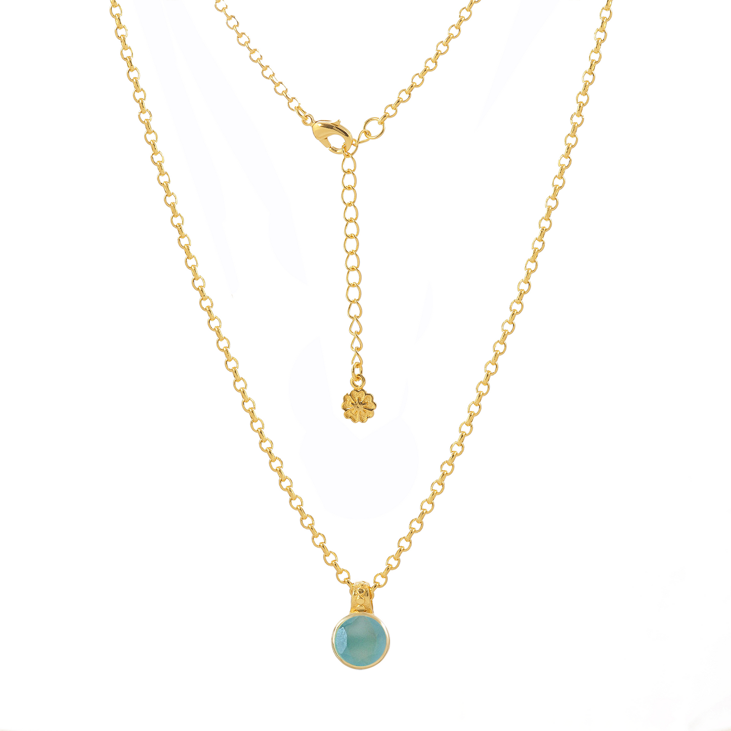 Charis Round Gemstone Necklace Pariba Onyx