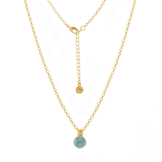 Charis Round Gemstone Necklace Pariba Onyx