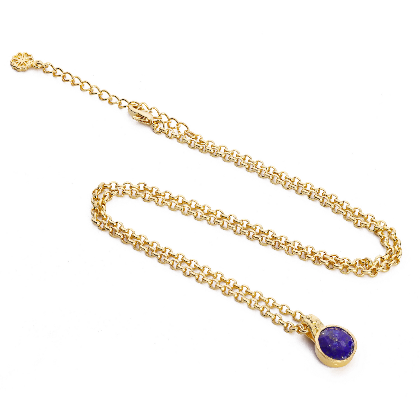 [PRE-ORDER] Charis Round Gemstone Necklace Lapis