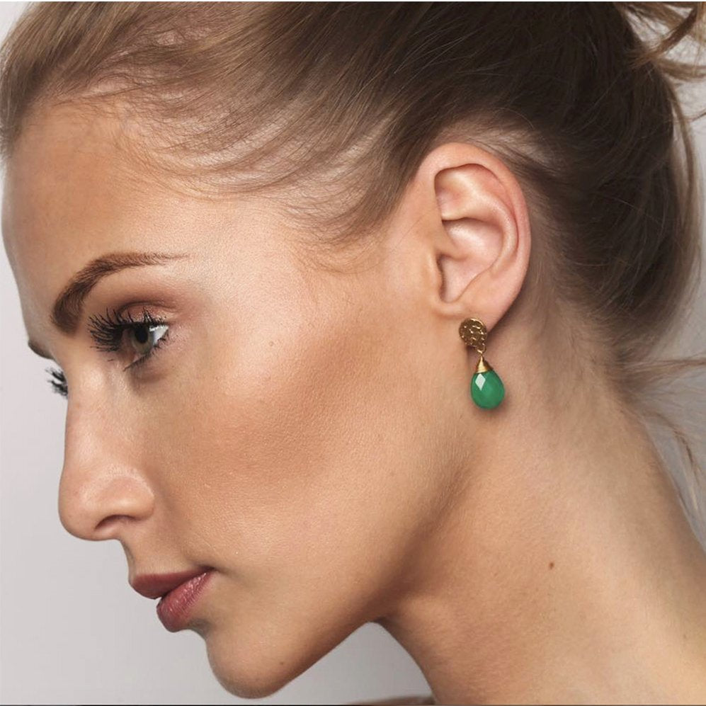 Athena Kate Large Drop Earrings: Labradorite