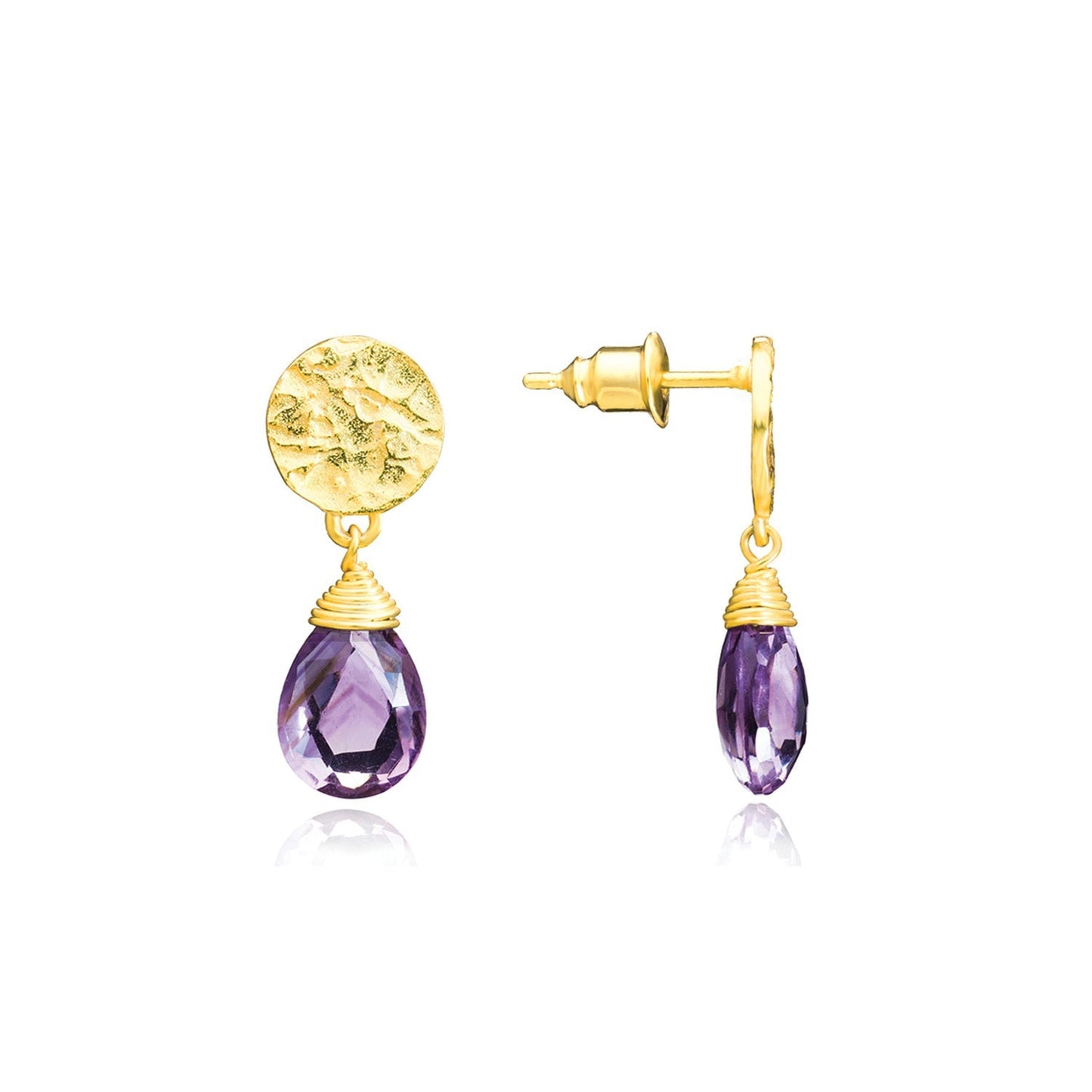Classic Athena Kate Drop Earrings Amethyst