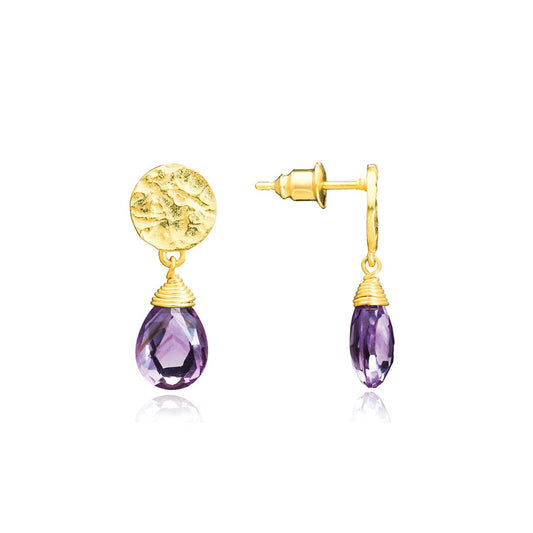 Classic Athena Kate Drop Earrings Amethyst
