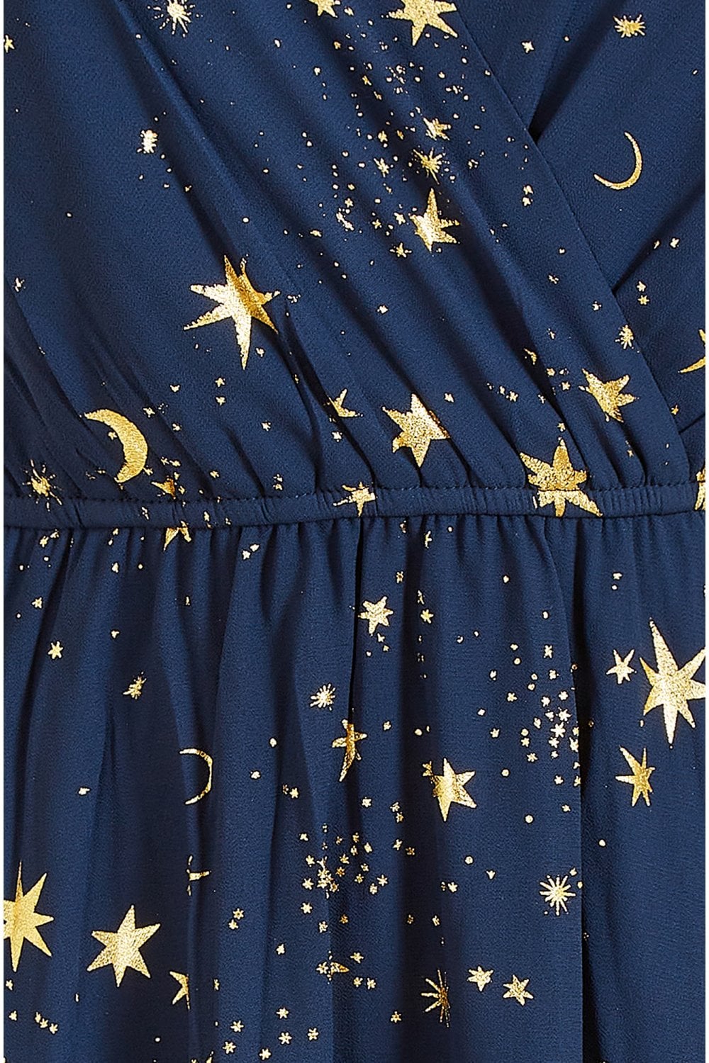 Mela Navy Foil Star Print Wrap Skater Dress Envy Boutique Mela Navy Foil Star Print Wrap Skater Dress Envy Boutique
