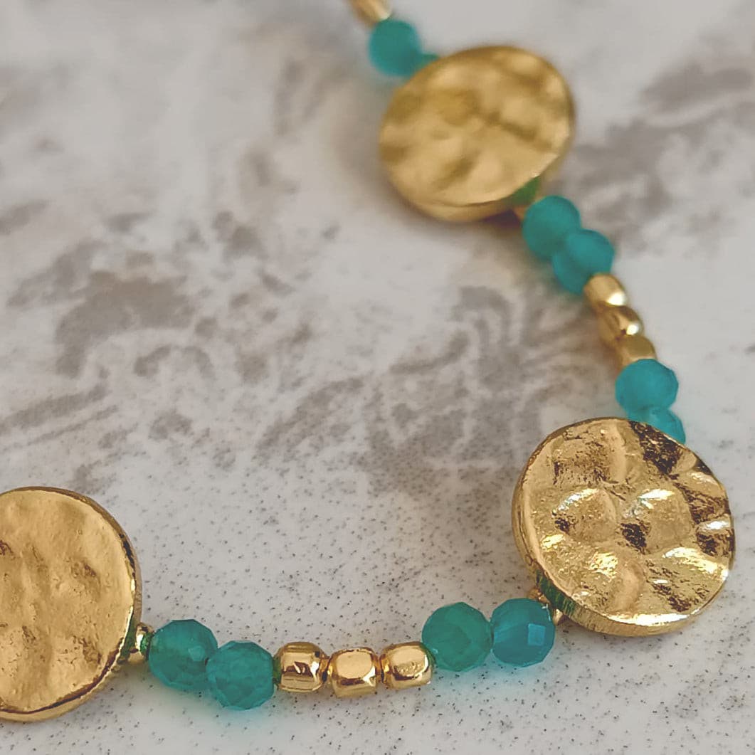 Cleo Coin Necklace: Apatite