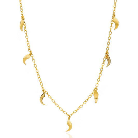 Multi-Talon Necklace, Gold Vermeil