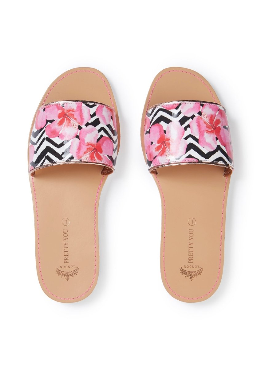 Zig Zag Printed Slide & Clutch Set