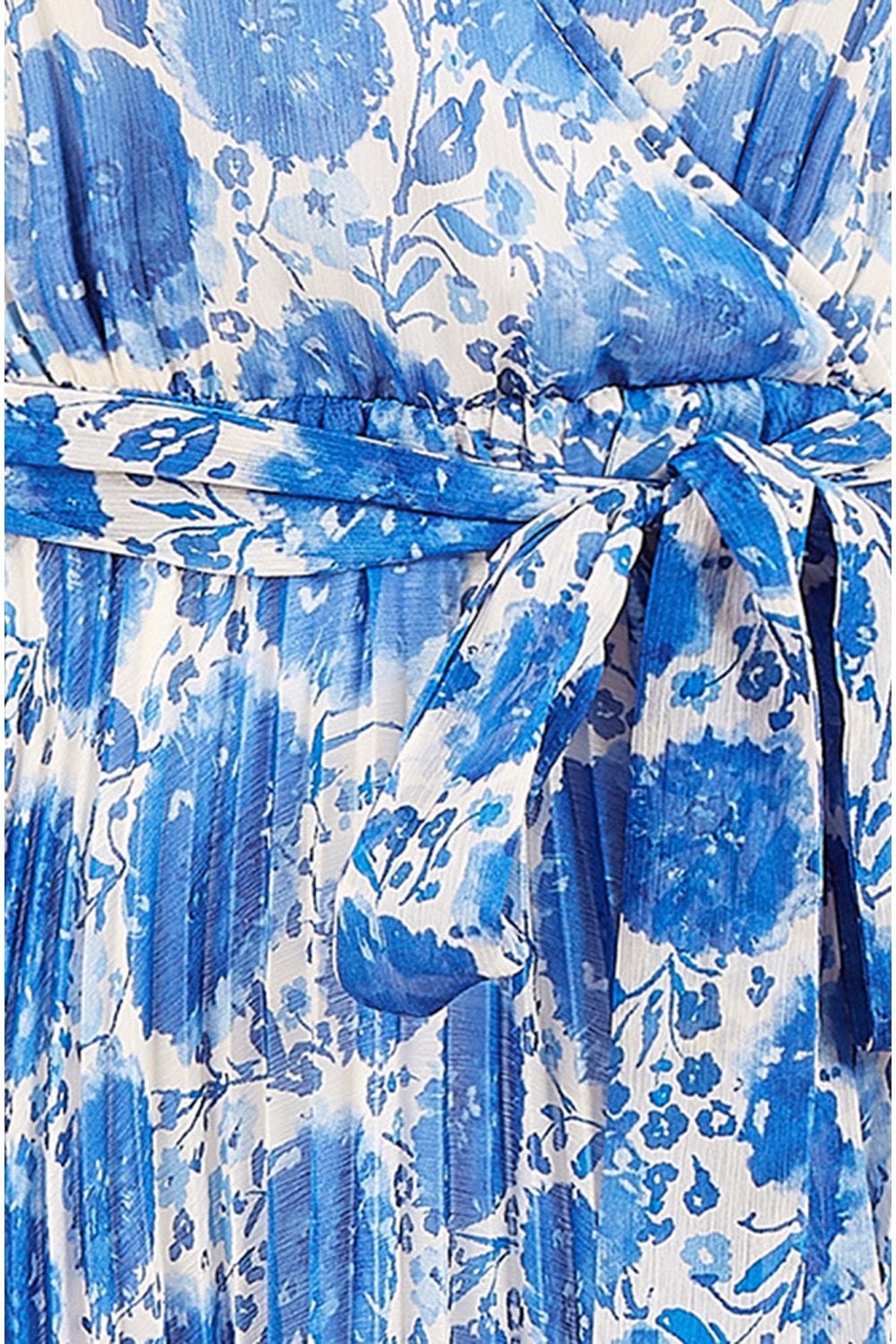 Yumi Blue Floral Pleated Midi Dress With Puff Sleeves Envy Boutique Yumi Blue Floral Pleated Midi Dress With Puff Sleeves Envy Boutique