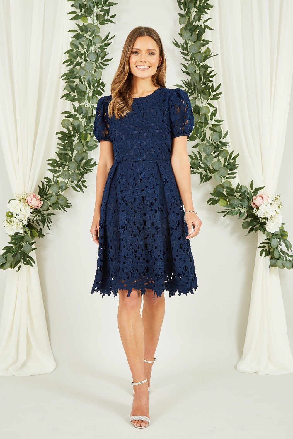 boutique lace skater bridesmaid dress Black Boutique Lace Skater Bridesmaid Dress